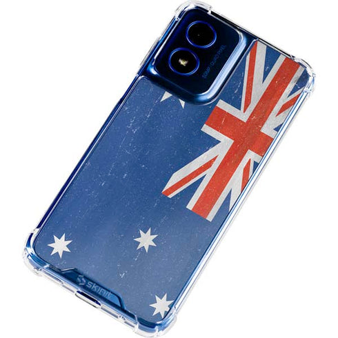 Australia Flag Distressed Moto G Play 4G (2024) Clear Case